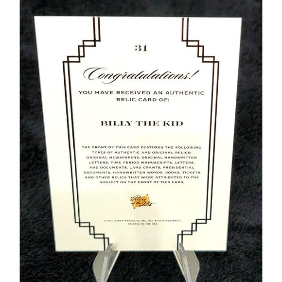 Authentic Outlaw Billy The Kid Bank Note Relic Own a Piece of History - Picture 4 of 4